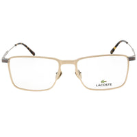 Lacoste Men's Eyeglasses - Clear Demo Lens Semi Matte Gold Metal Frame | L2285E 714 ,