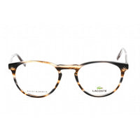 Lacoste Men's Eyeglasses - Clear Demo Lens Striped Brown Plastic Frame | L2601ND 210 ,