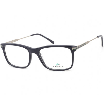 Lacoste Men's Eyeglasses - Clear Lens Blue and Silver Rectangular Frame | L2888 400 ,