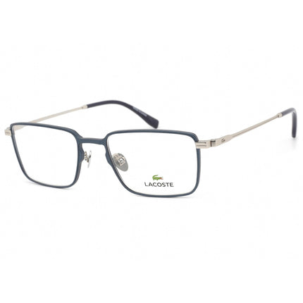Lacoste Men's Eyeglasses - Clear Lens Blue/Silver Rectangular Frame | L2275E 424 ,