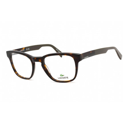 Lacoste Men's Eyeglasses - Clear Lens Dark Havana Plastic Square Frame | L2909 230 ,