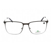 Lacoste Men's Eyeglasses - Clear Lens Matte Dark Grey Rectangular Frame | L2287 021 ,