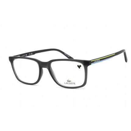 Lacoste Men's Eyeglasses - Clear Lens Matte Dark Grey Rectangular Frame | L2859 024 ,