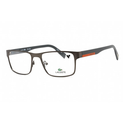 Lacoste Men's Eyeglasses - Dark Ruthenium Rectangular Frame Clear Lens | L2283 029 ,