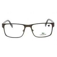 Lacoste Men's Eyeglasses - Dark Ruthenium Rectangular Frame Clear Lens | L2283 029 ,