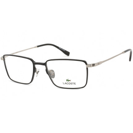 Lacoste Men's Eyeglasses - Full Rim Black and Silver Rectangular Frame | L2275E 001 ,