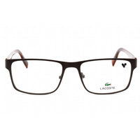 Lacoste Men's Eyeglasses - Full Rim Brown Metal Rectangular Shape Frame | L2283 200 ,