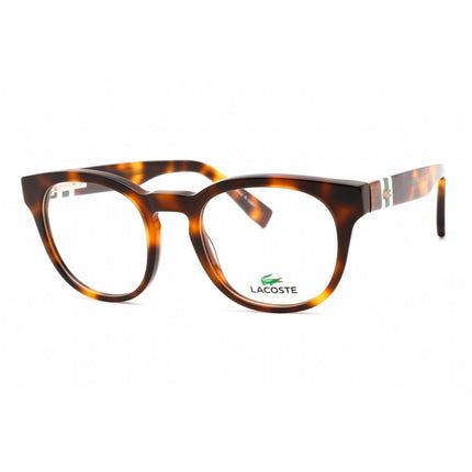 Lacoste Men's Eyeglasses - Full Rim Clear Lens Havana Plastic Round Frame | L2904 240 ,