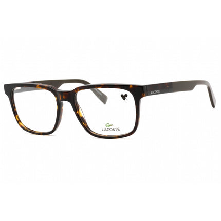 Lacoste Men's Eyeglasses - Full Rim Dark Havana Plastic Rectangular Frame | L2908 230 ,