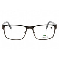 Lacoste Men's Eyeglasses - Full Rim Dark Ruthenium Metal Rectangular Frame | L2283 029 ,