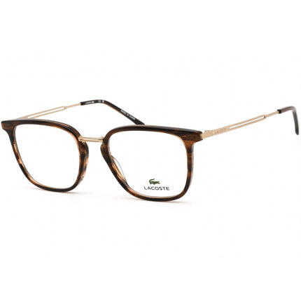 Lacoste Men's Eyeglasses - Full Rim Havana/Striped Brown/Gold Frame | L2853PC 214 ,