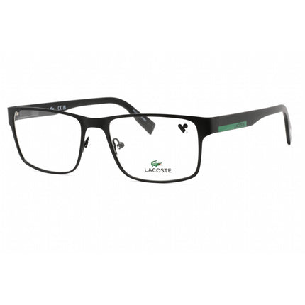 Lacoste Men's Eyeglasses - Full Rim Matte Black Metal Rectangular Frame | L2283 002 ,