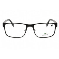 Lacoste Men's Eyeglasses - Full Rim Matte Black Metal Rectangular Frame | L2283 002 ,