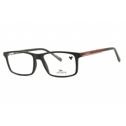 Lacoste Men's Eyeglasses - Full Rim Matte Khaki Plastic Rectangular Frame | L2858 317 ,