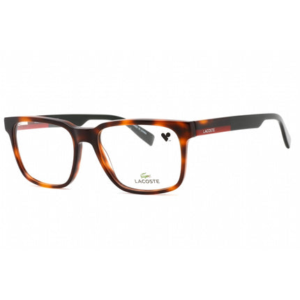 Lacoste Men's Eyeglasses - Full Rim Tortoise Plastic Rectangular Frame | L2908 240 ,