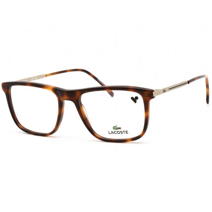 Lacoste Men's Eyeglasses - Havana and Silver Rectangular Plastic Frame | L2871 214 ,