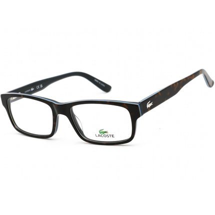 Lacoste Men's Eyeglasses - Havana/Azure/Petrol Rectangular Plastic Frame | L2705 215 ,