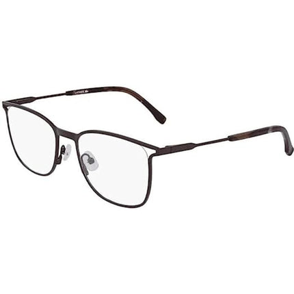 Lacoste Men's Eyeglasses - Matt Brown Square Full-Rim Metal Frame | LACOSTE L2261 210 ,