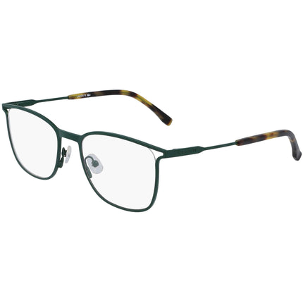 Lacoste Men's Eyeglasses - Matt Green Metal Square Frame Demo Lens | LACOSTE L2261 315 ,