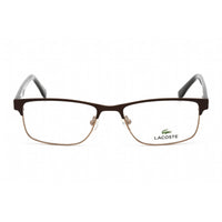 Lacoste Men's Eyeglasses - Matte Brown Rectangular Shape Frame Clear Lens | L2217 210 ,