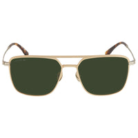 Lacoste Men's Sunglasses - Green Lens Full Rim Gold Pilot Shaped Frame | L242SE 714 ,