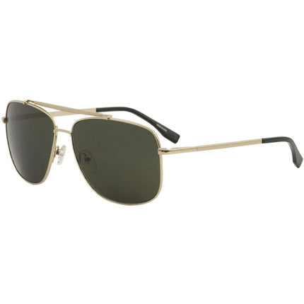 Lacoste Men's Sunglasses - Green Polycarbonate Lens Gold Metal Pilot Frame | L188S 714 ,