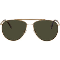 Lacoste Men's Sunglasses - Polarized Lens Full Rim Gold Pilot Metal Frame | L177SP 714 ,