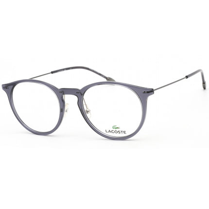 Lacoste Unisex Eyeglasses - Clear Demo Lens Grey Transparent Round Frame | L2846 035 ,