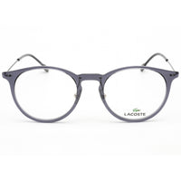 Lacoste Unisex Eyeglasses - Clear Demo Lens Grey Transparent Round Frame | L2846 035 ,