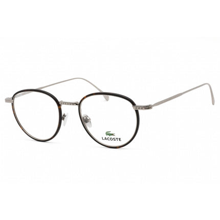 Lacoste Unisex Eyeglasses - Clear Demo Lens Tortoise Metal Round Frame | L2602ND 215 ,