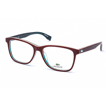 Lacoste Unisex Eyeglasses - Clear Lens Bordeaux Rectangular Shape Frame | L2776 603 ,