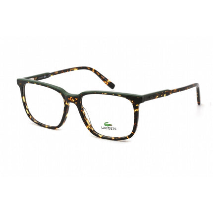 Lacoste Unisex Eyeglasses - Clear Lens Havana/Green Rectangular Frame | L2861 220 ,