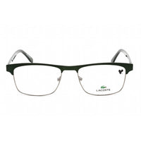 Lacoste Unisex Eyeglasses - Full Rim Rectangular Matte Green Metal Frame | L2198 315 ,