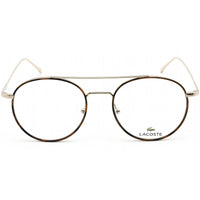 Lacoste Unisex Eyeglasses - Gold and Havana Aviator Shaped Metal Frame | L2250 714 ,