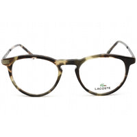 Lacoste Unisex Eyeglasses - Havana Khaki and Silver Round Plastic Frame | L2872 220 ,