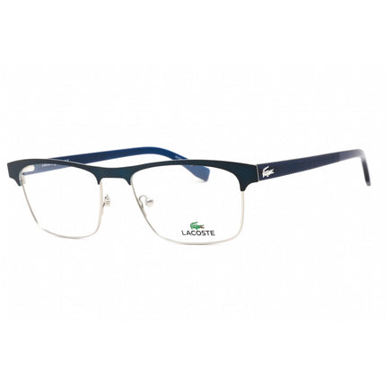 Lacoste Unisex Eyeglasses - Matte Blue Rectangular Shape Frame Clear Lens | L2198 424 ,