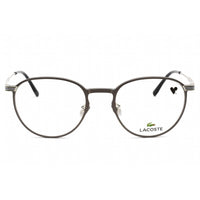 Lacoste Unisex Eyeglasses - Semi Matte Dark Ruthenium Metal Round Frame | L2284E 029 ,