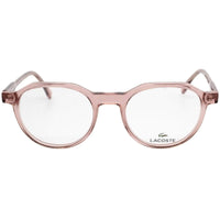 Lacoste Unisex Eyeglasses - Transparent Pink Plastic Round Frame | LACOSTE L2851 664 ,