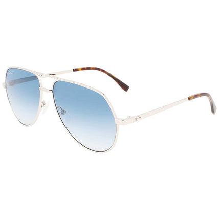 Lacoste Unisex Sunglasses - Blue Gradient Lens Silver Aviator Frame | L250SE 040 ,