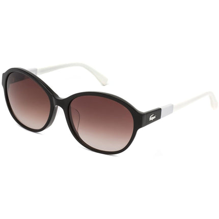 Lacoste Unisex Sunglasses - Full Rim Black and White Oval Frame | LACOSTE L808SA 1 ,