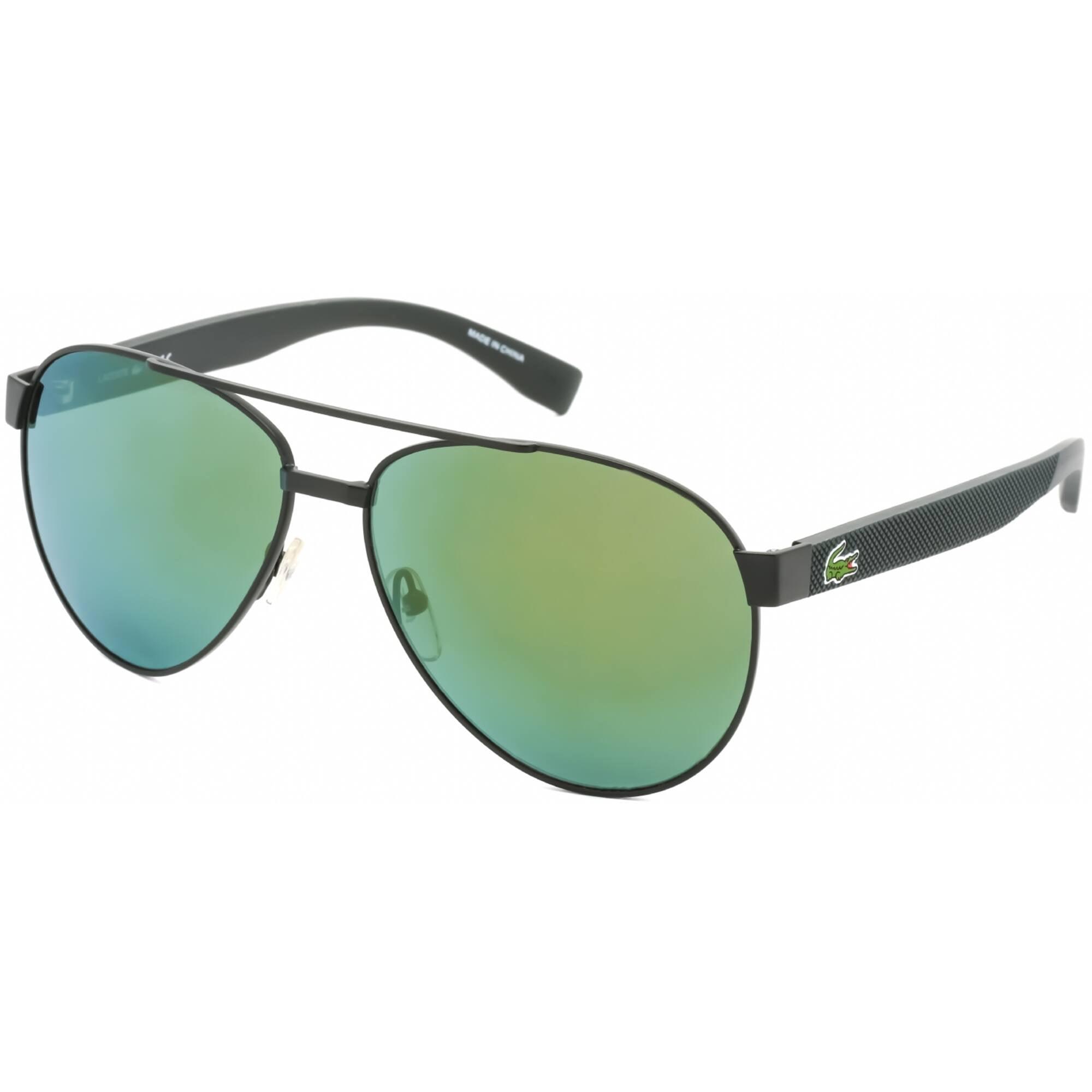 Lacoste Unisex Sunglasses - Full Rim Matte Green Metal 