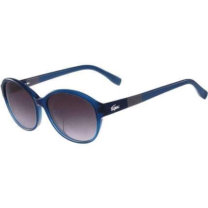 Lacoste Unisex Sunglasses - Gradient Grey Lens Blue Oval Frame | LACOSTE L808SA 424 ,