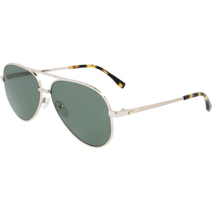 Lacoste Unisex Sunglasses - Polarized Lens Polarized Gold Pilot Frame | L233SP 714 ,