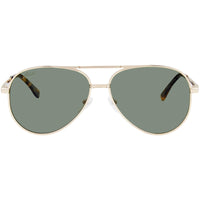 Lacoste Unisex Sunglasses - Polarized Lens Polarized Gold Pilot Frame | L233SP 714 ,