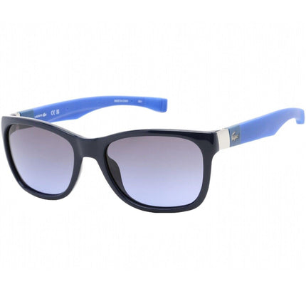 Lacoste Unisex Sunglasses - Polycarbonate Lens Black and Blue Square Frame | L662S 424 ,