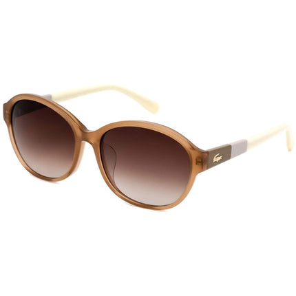 Lacoste Unisex Sunglasses - Transparent Brown/Beige Oval Frame | LACOSTE L808SA 264 ,