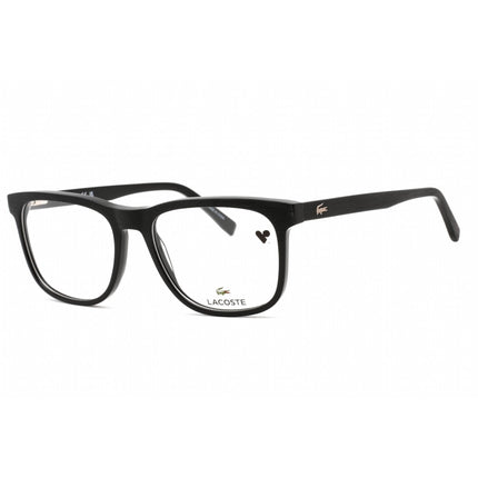 Lacoste Women's Eyeglasses - Black/Wood Rectangular Frame Clear Demo Lens | L2849 001 ,