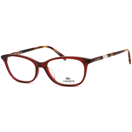 Lacoste Women's Eyeglasses - Clear Demo Lens Burgundy and Havana Frame | L2830 604 ,