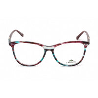 Lacoste Women's Eyeglasses - Clear Lens Striped Aqua Cyclamen Cat Eye | L2822 444 ,