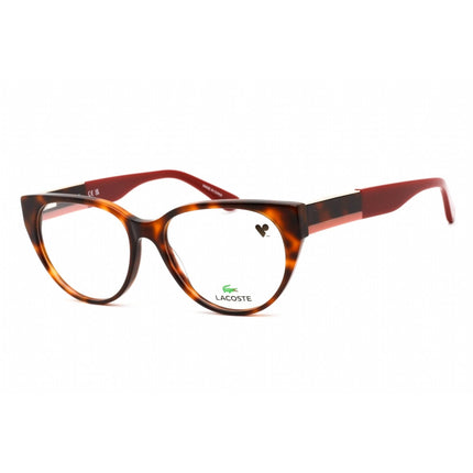 Lacoste Women's Eyeglasses - Clear Lens Tortoise Plastic Cat Eye Frame | L2906 240 ,